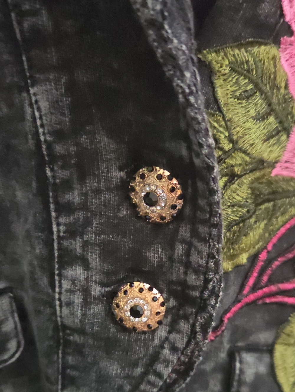 Aratta Colonel Jacket Grey Lace with Flower - Picture 4 of 7